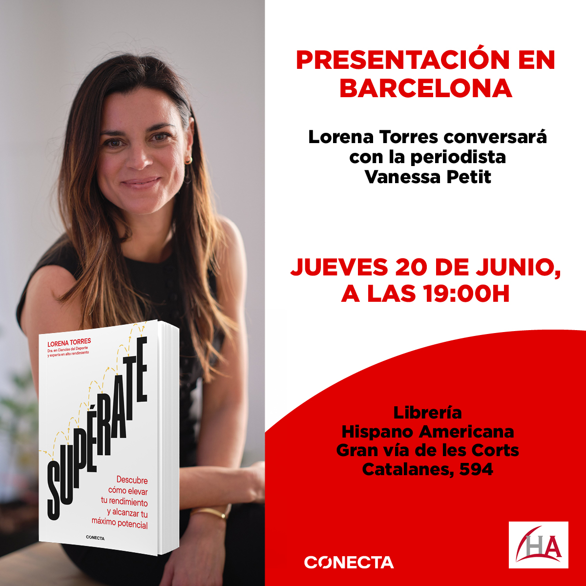 «Supérate» con la ayuda de <a href="/lorenatorres07/">Lorena Torres, Ph.D, MBA</a>. Este jueves nos espera en Barcelona para hablar de su plan para elevar el rendimiento y alcanzar nuestro máximo potencial. 💪💫
