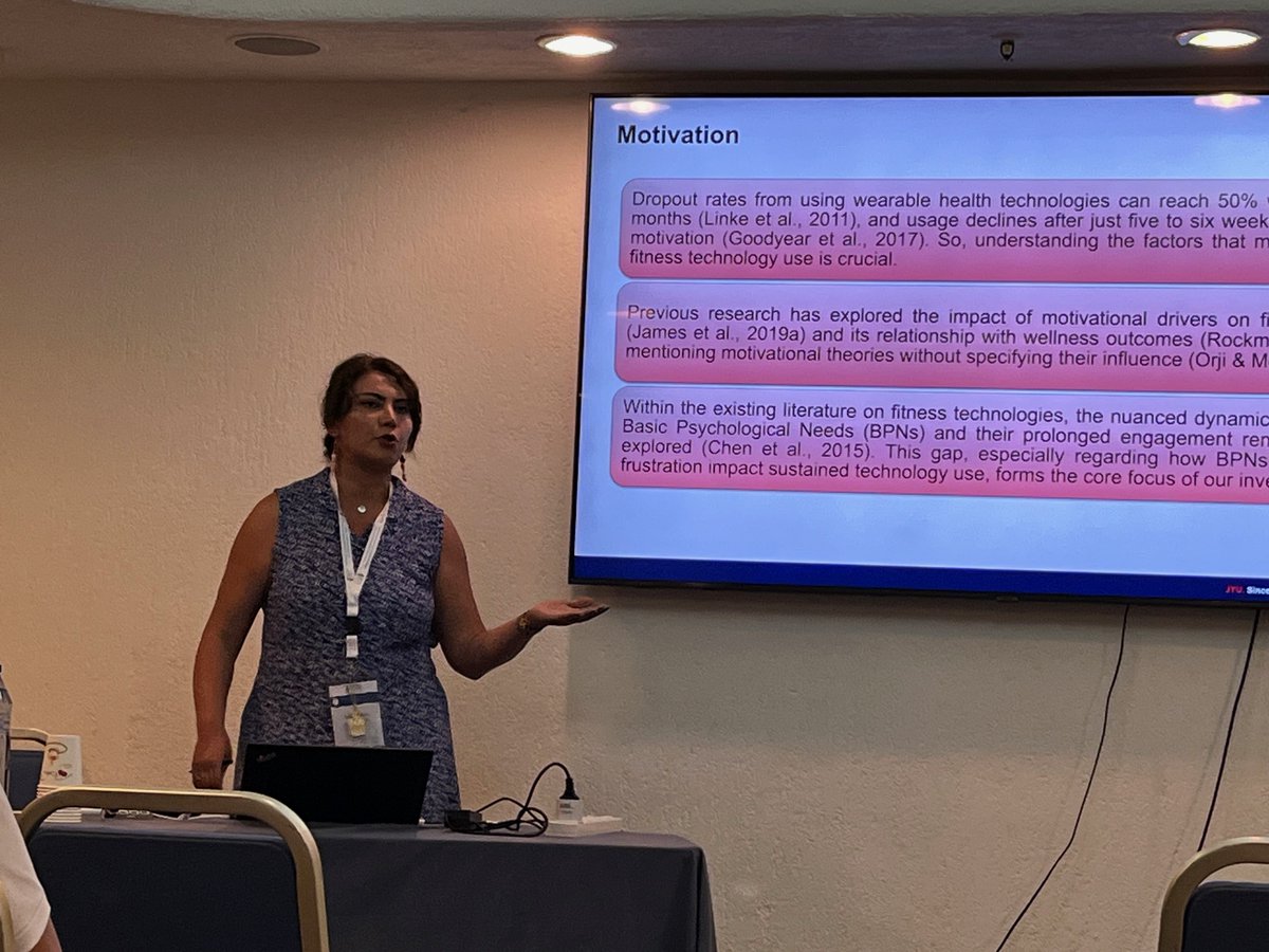 Sanaz Soltani in the The European Conference on Information Systems (#ECIS) 2024 presenting the paper “Going Beyond Tracking: Understanding the #Fitness #Technology #Use #Persistence" co-authored with <a href="/tuuret/">Tuure Tuunanen</a>  and Sarah Hönigsberg.

Link to the paper: lnkd.in/gWh-hhVD
