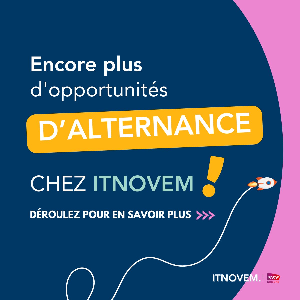 ITNOVEM's tweet photo. Notre campagne d'#alternance bat son plein avec des postes passionnants ! 🚀 
Obtenez votre #diplôme et gagnez une expérience précieuse chez #ITNOVEM! 🎓 
Ne manquez pas cette #opportunité ! 👀
👉 Découvrez nos offres et postulez dès aujourd'hui ! 📲 https://t.co/J2HWBzVn9E https://t.co/lvGzMFLdBg