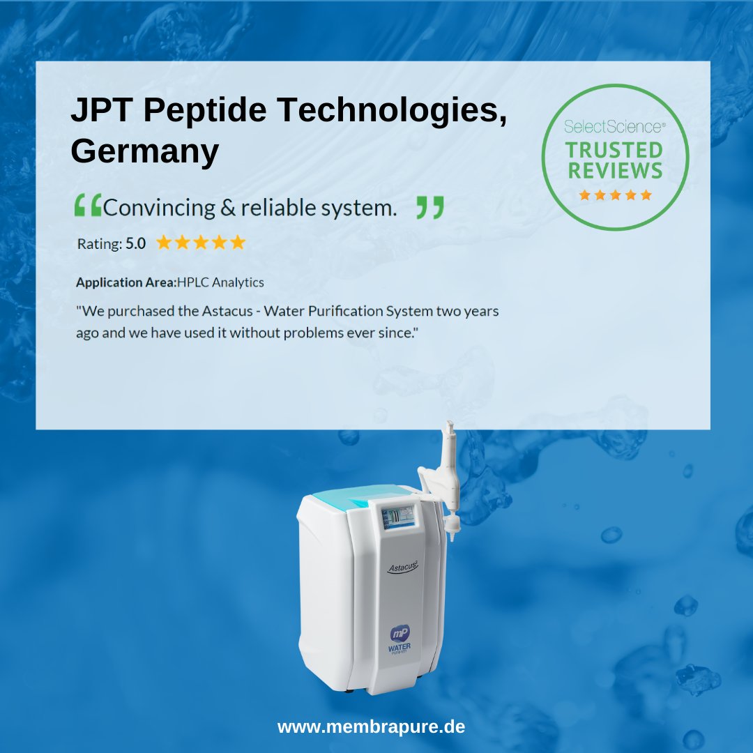 membra_pure's tweet image. 🌟 Happy Review Monday! 🌟

Tap water... pure water... ultra pure water wiht our #Astacus

Feel free to write your own review 💬

#SelectScience #review #testimonial #waterpurificationsystem #Astacus #madeingermany #membrapure @SelectScience