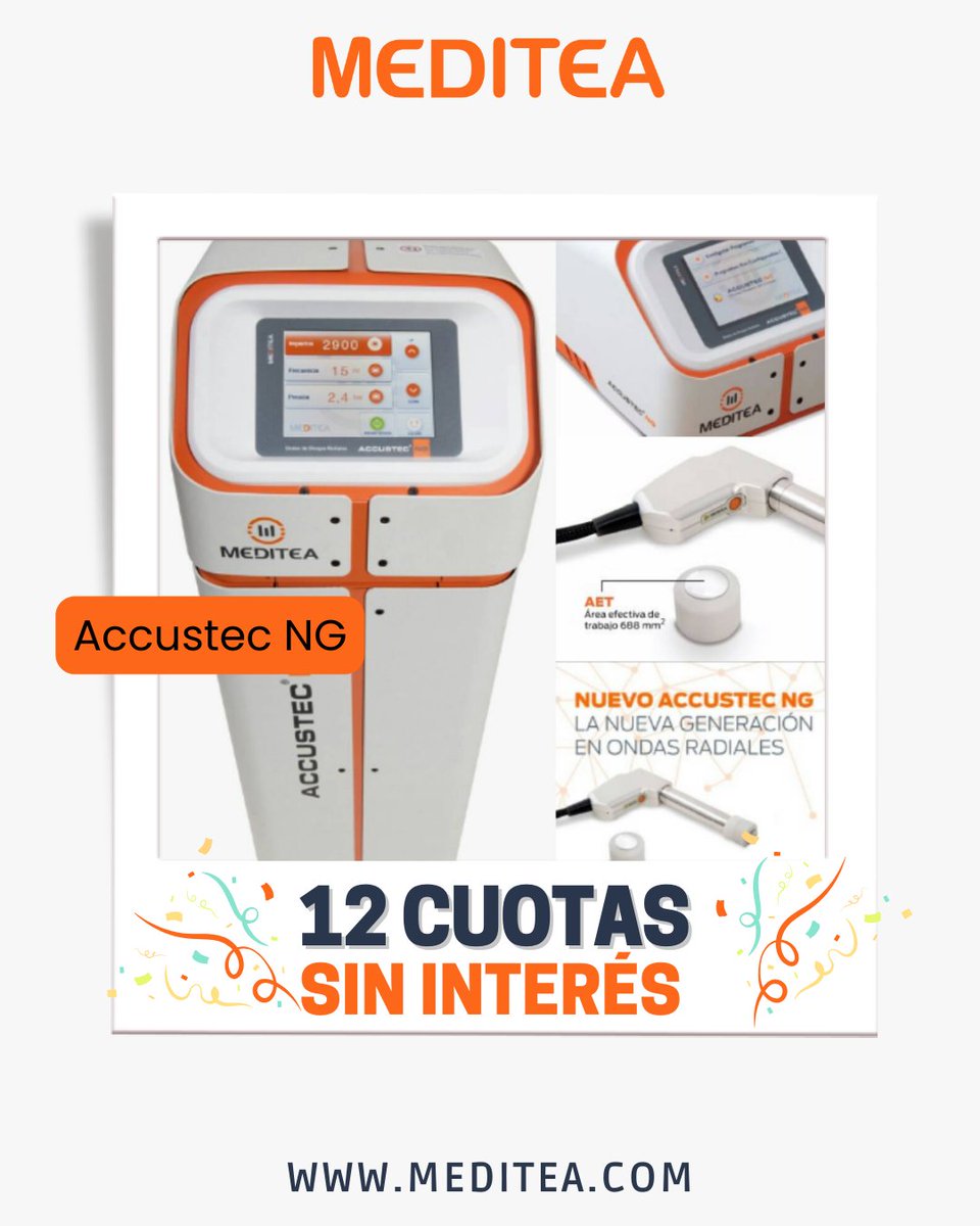 ACCUSTEC NG #ondasdechoque en 12 cuotas sin interés

Todos los equipos de MEDITEA, están APROBADOS POR ANMAT. 

Adquirí tu equipo con promo al  WP 11 3558 6587  

meditea.com 
#meditea