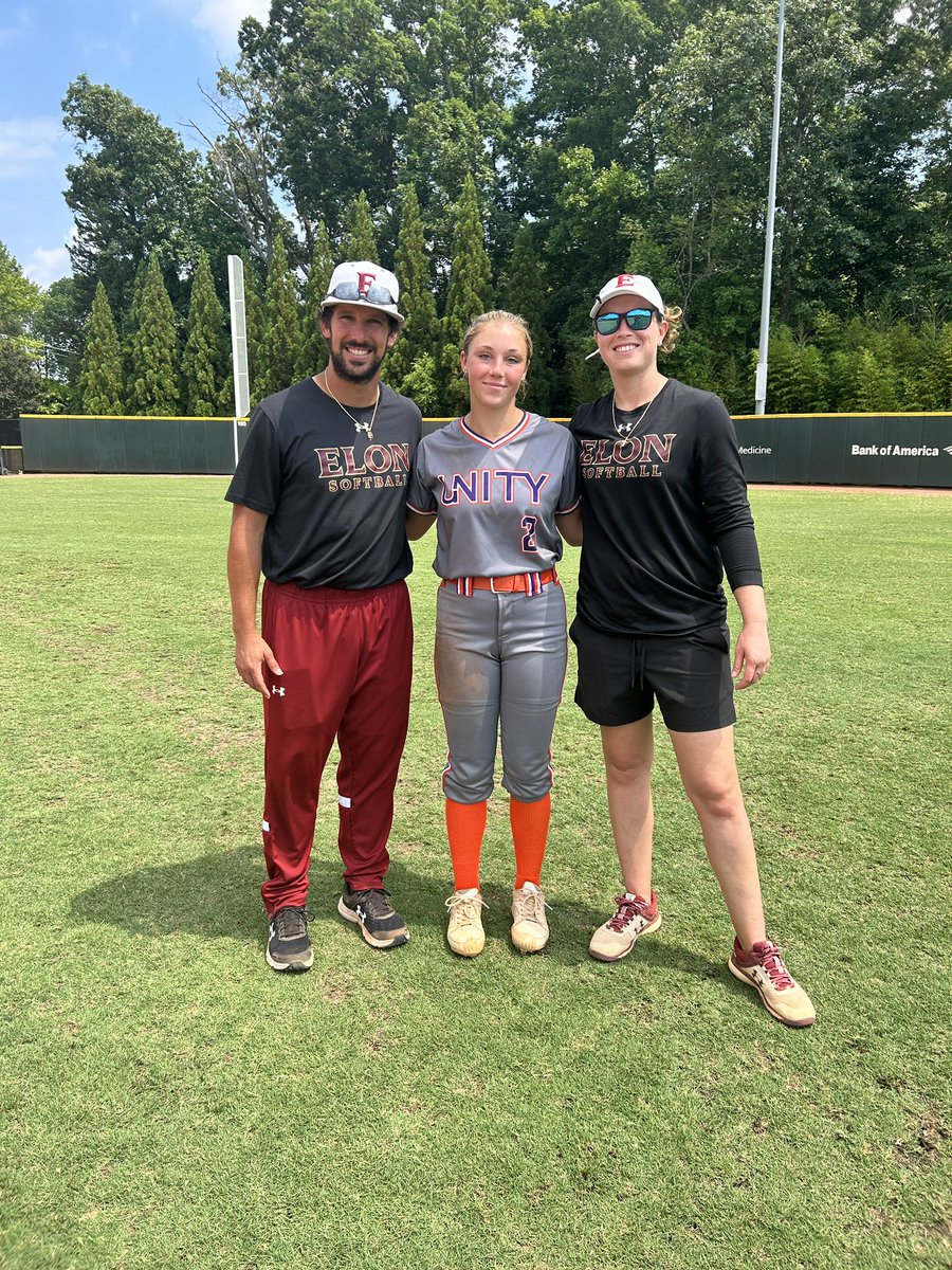 Jackie Giordano (@jackiegiordano_) on Twitter photo Had a great time at Elon at the pitching and catching camp. Learned a lot of new drills to work on spins and speed. Enjoyed meeting all the players and coaches, hope to be back soon!
<a href="/CoachSophDevesa/">Sophia Devesa</a> Had a great time at Elon at the pitching and catching camp. Learned a lot of new drills to work on spins and speed. Enjoyed meeting all the players and coaches, hope to be back soon!
<a href="/CoachSophDevesa/">Sophia Devesa</a>
