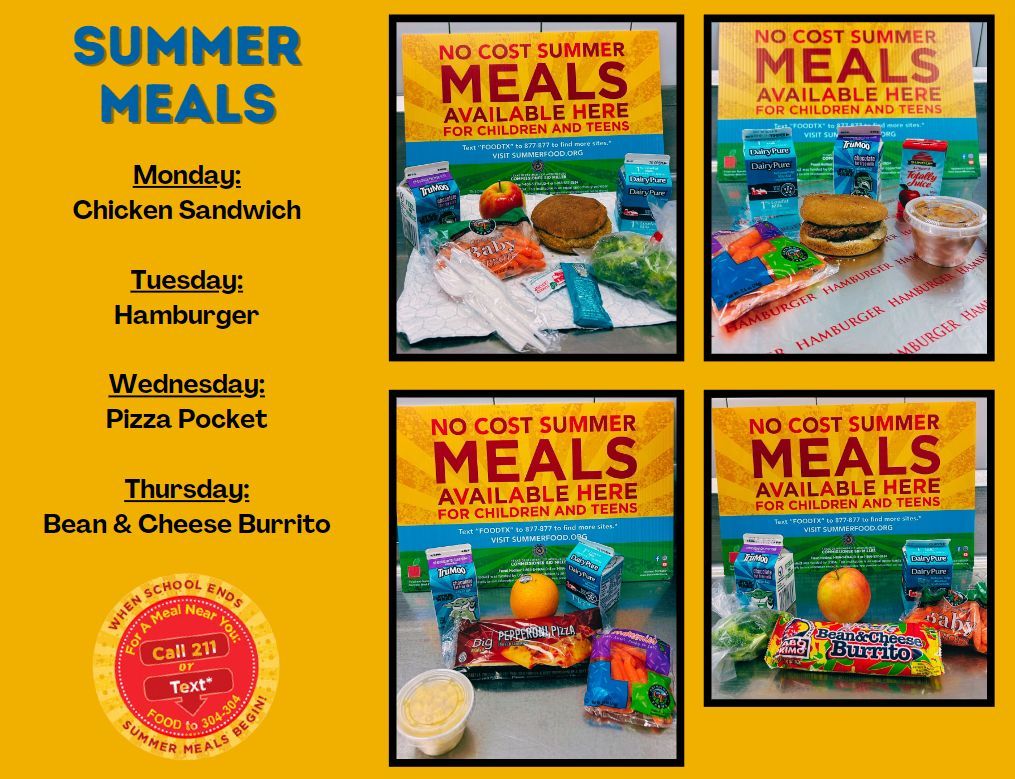REMINDER: Summer Meals are still happening. Click on buff.ly/3NuG2uZ to find a site near you!