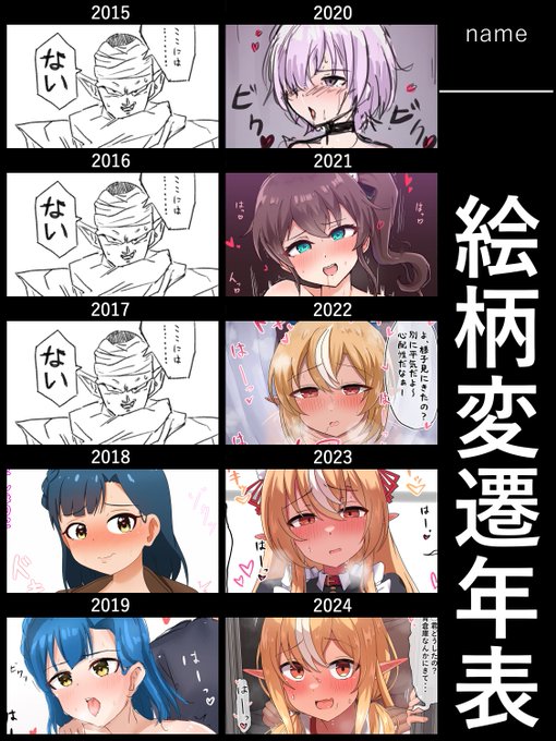 2017年以前も絵は別垢で描いてはいた(なんなら幼少期から描いてる) 