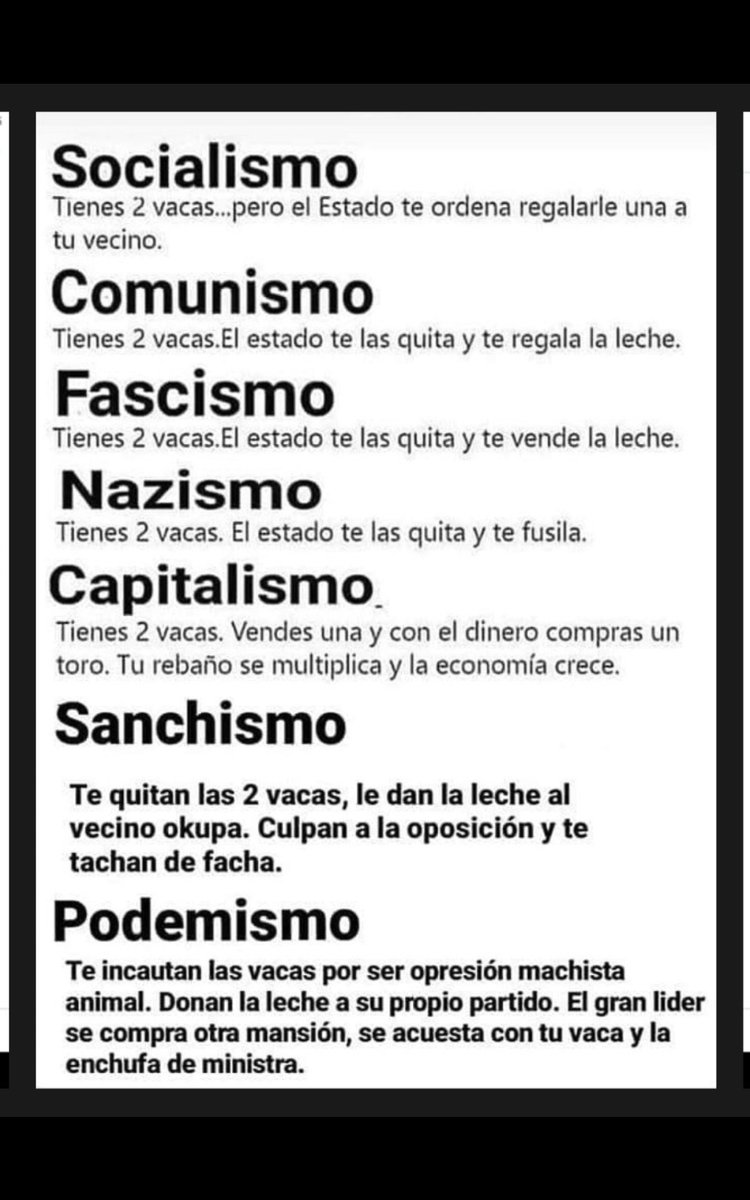 mpiquero10's tweet photo. @Doct_Tricornio Pero ¡TRANQUILOS!, "al menos no gobierna la derecha"
VENDIENDO GATOS
-Señora, ¿como es que estos gatos que vende son de derechas?; si son los mismos de la semana pasada y decía usted que eran de Podemos, de Sumar, de Bildu, del PSOE, de Esquerra
-Hijo, es que YÁ ABRIERON LOS OJOS https://t.co/jFpe1K4mp7