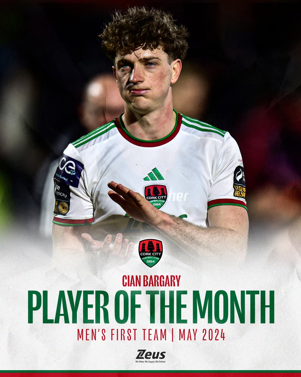 CorkCityFC's tweet photo. Your votes meant that Cian Bargary got the nod as Player of the Month for May 👏🏼

Well deserved, too 💪🏼

#CCFC84 || #LOI https://t.co/suN4XgrmuV