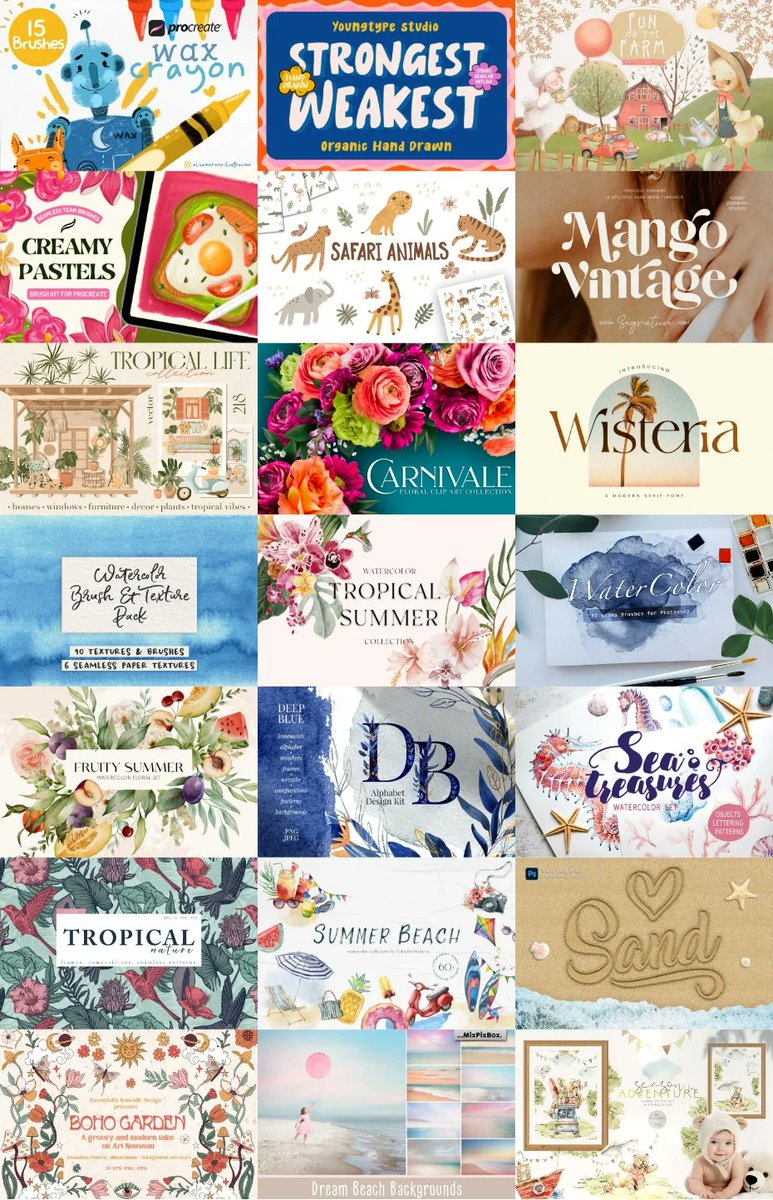 RozSpirations's tweet photo. From the Folks at @designcutsdeals  - I am calling this Summer Happy

https://t.co/tW7tBPYRzG (TOTAL $5)
JUST ONE (1)  would be MORE THAN $5.

You get 21 packages of GORGEOUS & UNIQUE Graphics, Textures, Backgrounds, Graphic Elements, Cute Animals, Flowers, Frames, Fonts, etc.
ALL for $5 TOTAL!