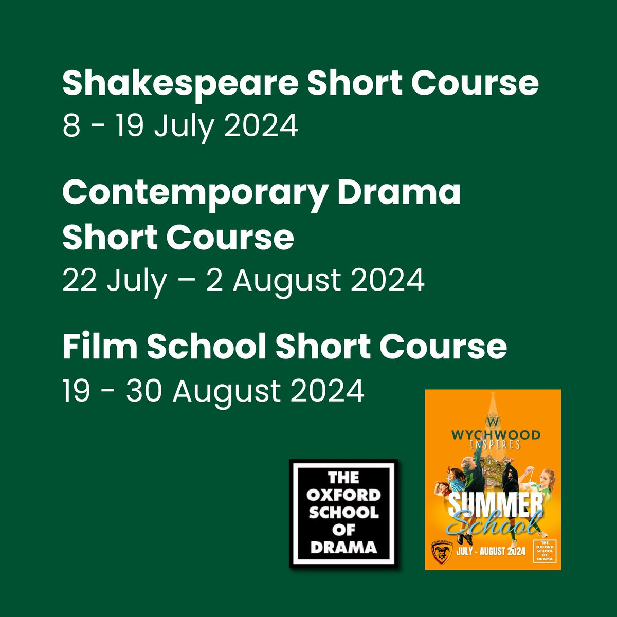 Less than a month left till our first summer short course with <a href="/wychwoodschool/">Wychwood School (Oxford) Ltd</a> ☀️

These courses are run and managed by Wychwood School, with OSD staff teaching and designing the course content.

All courses are for ages 16-18.

wychwoodschool.org/summer/
