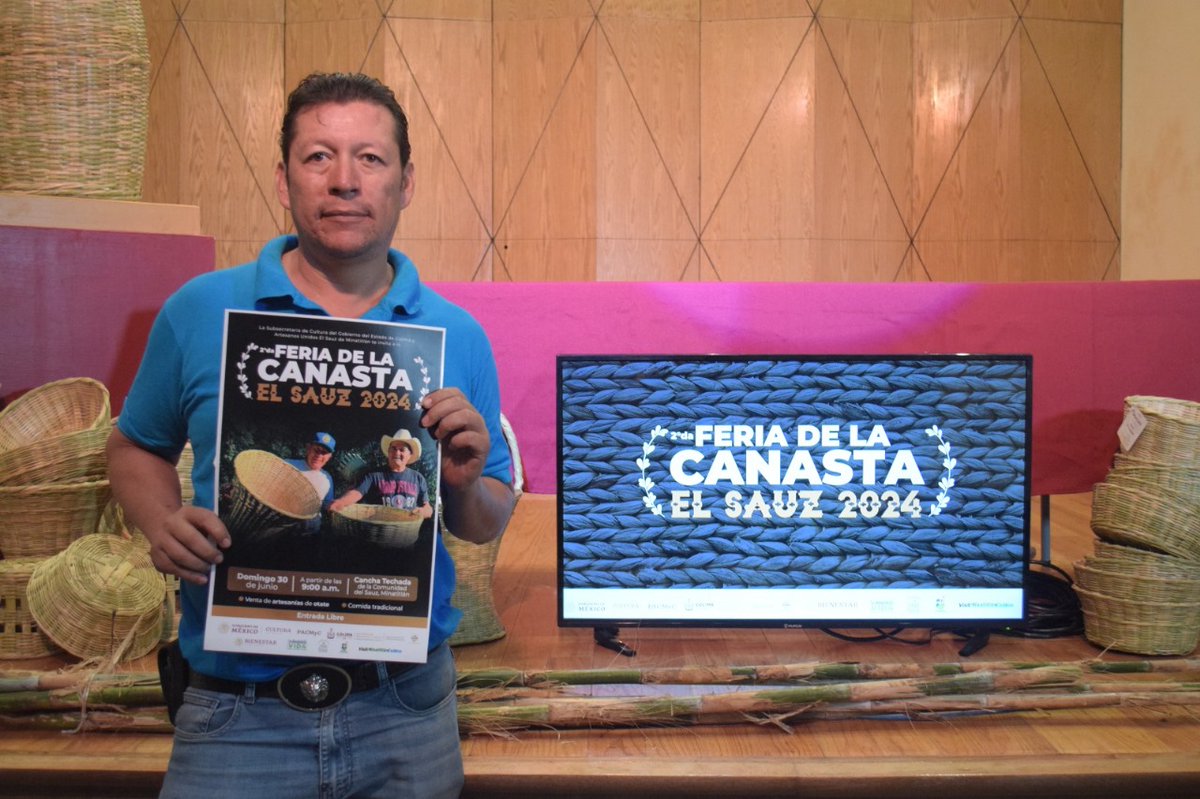 CentralND's tweet photo. Cultura Colima y Artesanos Unidos El Sauz   anuncian la 2a. Feria de la Canasta 2024, en Minatitlán
La información ⪼                                                                           https://t.co/ym7eAP2iCL
#Colima   #GobiernoDelEstado #CentralND https://t.co/yeLVrV7IUK
