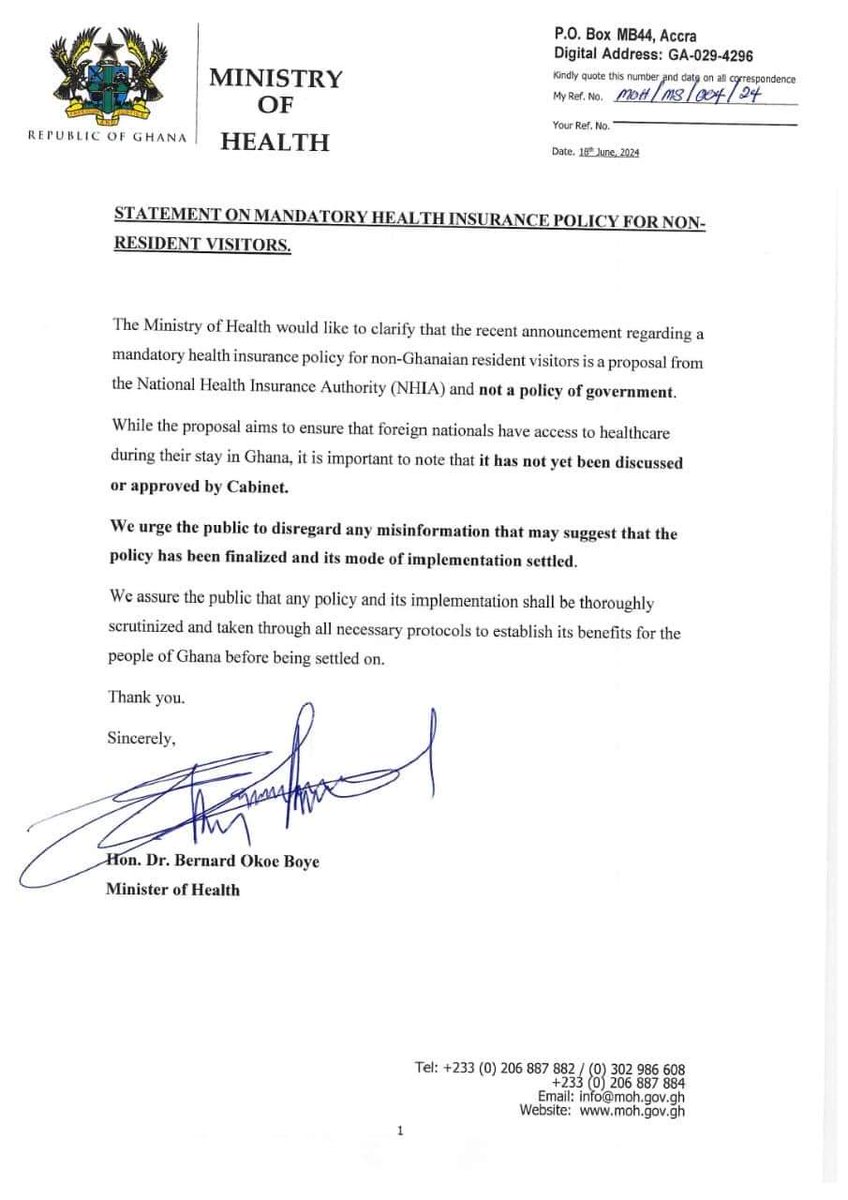 angelmic5's tweet photo. A few questions to consider following this statement. If it's not been discussed at Cabinet what was the Health Minister quoted emphatically to state that this commences from the 1st of July? Or is he saying Graphic put out fake news? Where is the misinformation he refers to https://t.co/kZ8zq3nIQQ