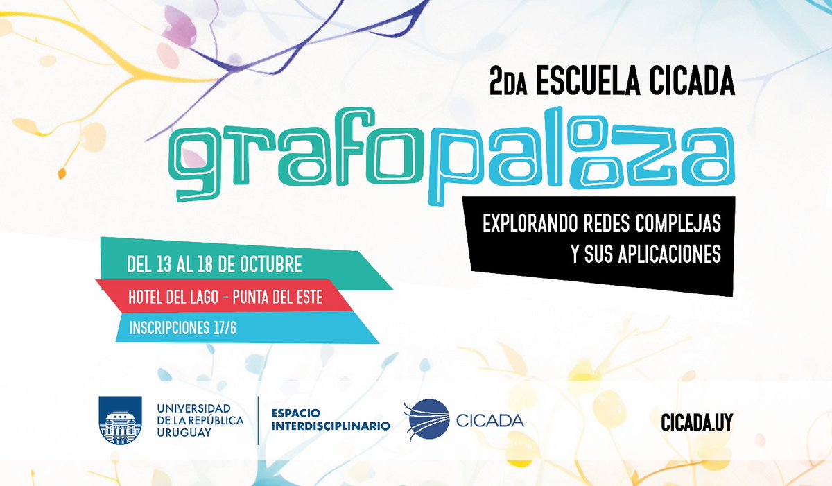cicada.uy (@cicadauy) on Twitter photo 📢 ¡Inscripciones abiertas!
Sumate a la fiesta de los grafos: explorando redes complejas y sus aplicaciones
+info➡️tinyurl.com/38caksx6
<a href="/Udelaruy/">Universidad de la República</a> <a href="/EI_Udelar/">Espacio Interdisciplinario</a> <a href="/PEDECIBA/">PEDECIBA</a> 📢 ¡Inscripciones abiertas!
Sumate a la fiesta de los grafos: explorando redes complejas y sus aplicaciones
+info➡️tinyurl.com/38caksx6
<a href="/Udelaruy/">Universidad de la República</a> <a href="/EI_Udelar/">Espacio Interdisciplinario</a> <a href="/PEDECIBA/">PEDECIBA</a>