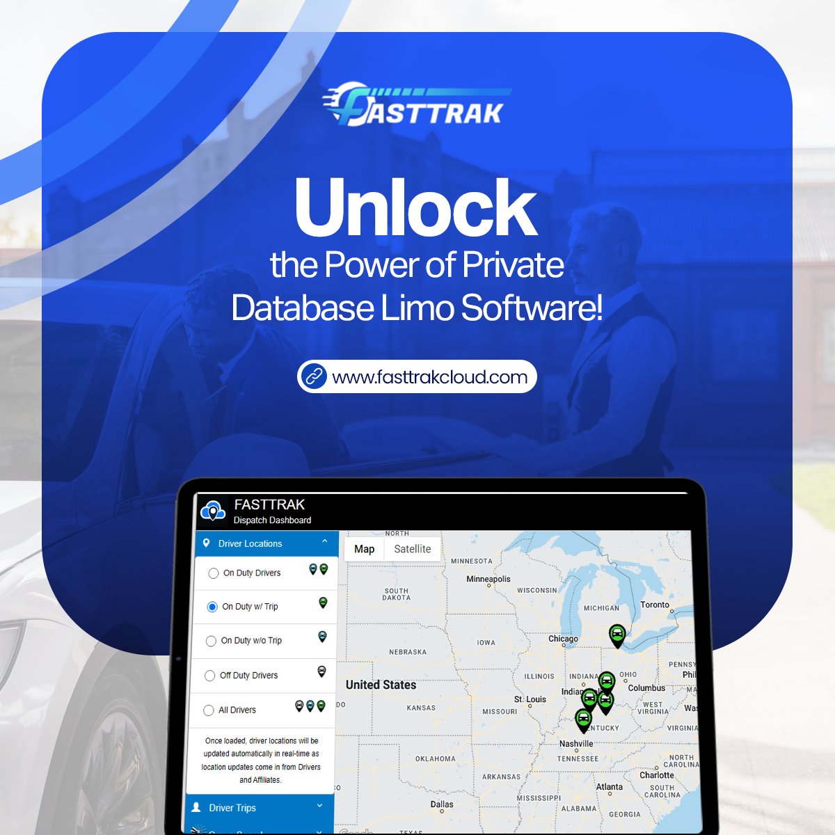 FASTTRAKCloud's tweet image. Experience reliability like never before with our cutting-edge limo software infrastructure. From seamless booking to secure cloud hosting, we&apos;ve got you covered. Request your free trial todayat fasttrakcloud.com  and see the difference! #PrivateDatabase #LimoSoftware