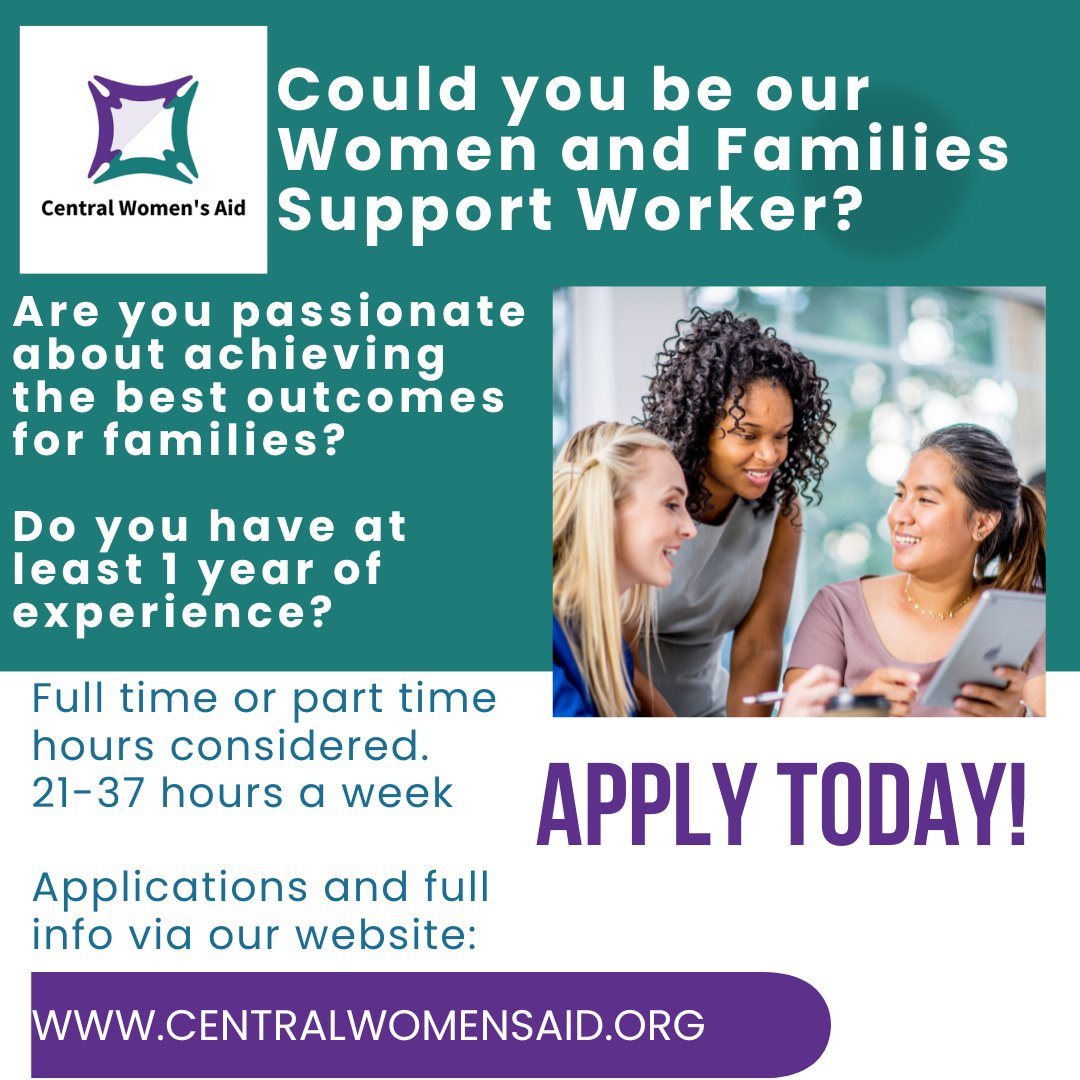 Join our dedicated Specialist Support Team, where you’ll provide trauma-informed, high-quality, proactive front-line support to women and children impacted by domestic abuse. 
centralwomensaid.org/get-involved/w…