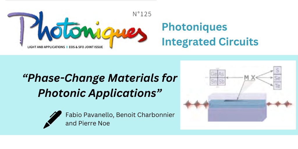 📑“Photoniques Integrated Circuits”
“Phase-change materials (PCMs) have been growing in interest over the last decade for photonic applications…”
➡️ bit.ly/4e37xrU
<a href="/UGrenobleAlpes/">Université Grenoble Alpes</a> <a href="/Univ_Savoie/">UnivSavoieMontBlanc</a> <a href="/CNRS/">CNRS 🌍</a> @GrenobleINP <a href="/CEA_Leti/">CEA-Leti</a>
#OA #OpenAccess