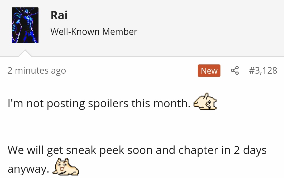 RafikovMuhammad's tweet image. Hot Take: This is good for the community

You all are too dependent on spoilers, and we end up losing all hype by the time it officially releases