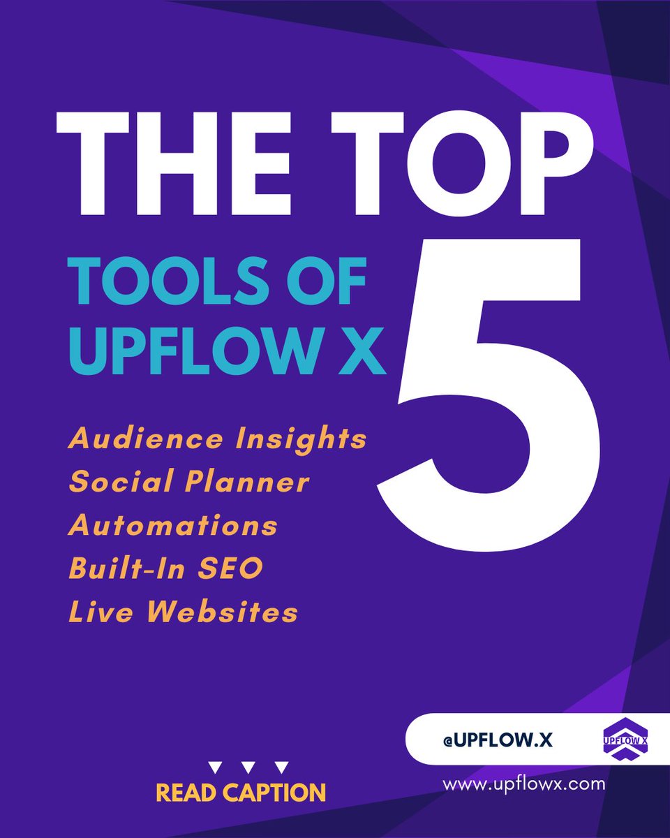 UpflowX's tweet photo. Ready to elevate your health and wellness coaching business? The top 5 in Upflow X:
1. Audience Insights
2. Social Planner
3. Email Automation
4. SEO Optimization
5. Live Websites
Visit our website or comment "DEMO" to schedule a live demo.

#UpflowX #HealthAndWellnesscoaches https://t.co/PxQJAtYsQm