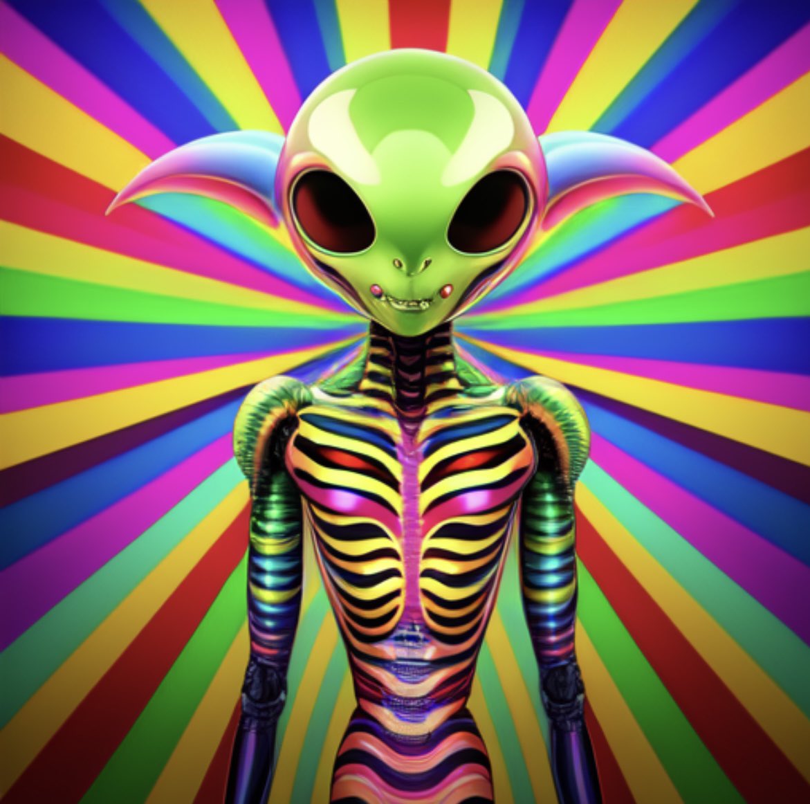 Richardung7491's tweet photo. Number 12 in my nft collection named Rainbow Aliens… # aliens # nft #nftcollectors #fun #rainbow #curiosity #followme #buyme https://t.co/RPhu8wqc71