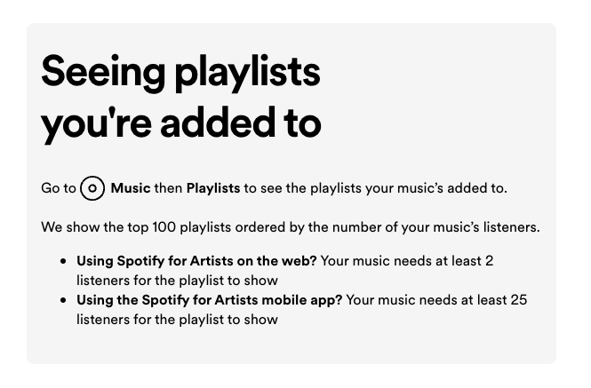 bituincallanta's tweet photo. TIL: Spotify artists can see some of the playlist titles with their songs in it https://t.co/aIVTRuDRih