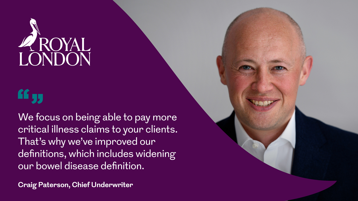 We understand that people living with bowel conditions can suffer from debilitating symptoms. Read our latest blog which explains why by widening our bowel disease definition, more of your clients will now be able to claim. 

Find out more - ow.ly/ttCg50Rbjw2
