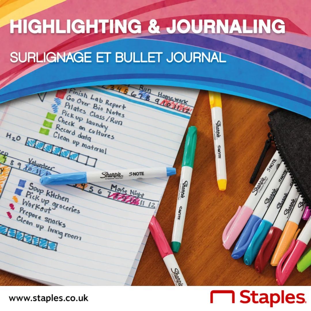 StaplesUK's tweet image. Unleash your creativity with Sharpie S-Note!🎨

These innovative markers are perfect for sketching, highlighting and note-taking. Available to shop in packs of 4, 12 &amp;amp; 20 - explore the collection and let your imagination run wild!

🛒 buff.ly/44MaOb9
-
#StaplesUK #Sharpie