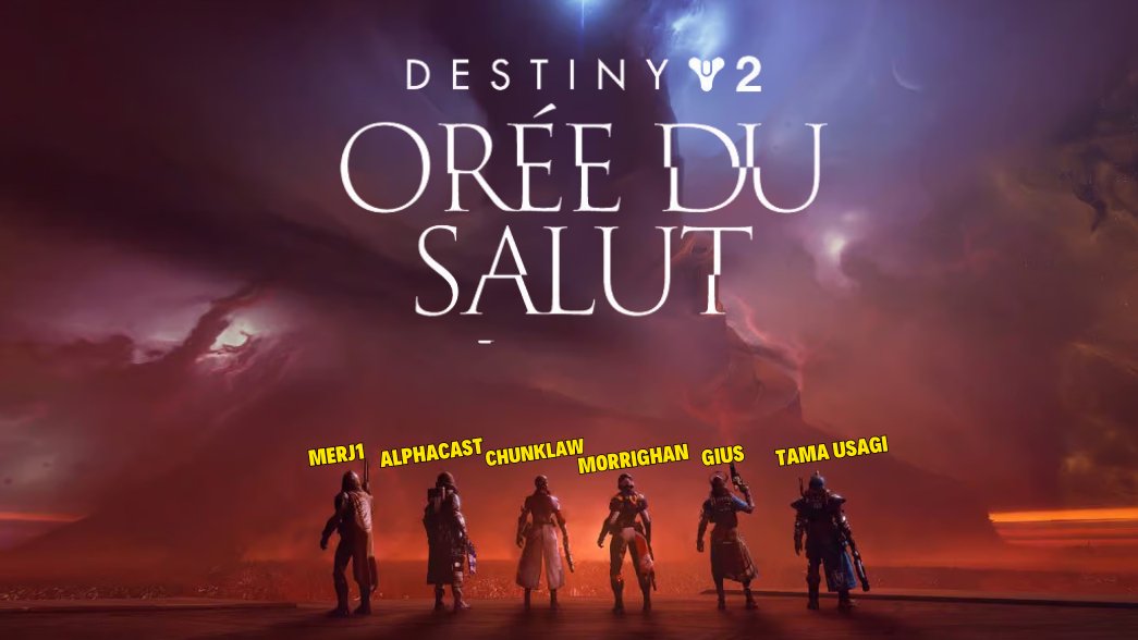 Rendez vous ce soir 19 h 30🚨

Pour un Raid spéciale ! #bungiecreator

On part faire découvrir le Raid orée du salut à <a href="/AlphaCastFR/">AlphaCast</a> <a href="/GiusTV/">Gius</a>  en compagnie de <a href="/merj1gaming/">Germain "merj1" Lacombe</a> <a href="/Morrigh4n/">Morrigh4n</a> et <a href="/TamaUsagi6/">Tama-Usagi</a> 🔥

Merci <a href="/DestinyGameFR/">Destiny 2</a> et <a href="/Bungie_FR/">Bungie FR</a> 

#Sponsorised 

twitch.tv/chunklaw