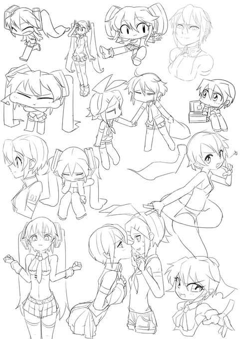 絵柄変遷で昔の絵あさってたけど2014年頃は毎日描いてたからか、らくがきの絵がかわいい。 
