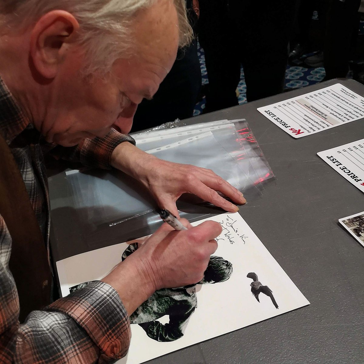 Astonishing amount of love for #KES at <a href="/ParkwayCinema/">Parkway Cinemas 🍿</a> #Barnsley #Kestival weekend, with debut screening of a rare rediscovered 35mm print of this iconic film. I talked about film's production and training the kestrels. Great to meet fans and see their #BillyCasper memorabilia.