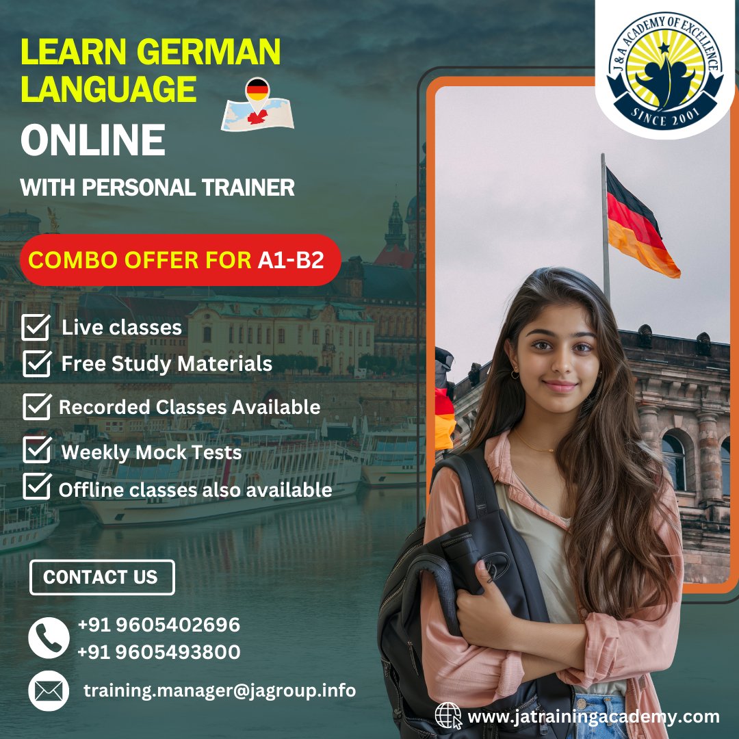 CochinJa's tweet image. Unlock new opportunities by learning German!
✅Live classes
✅Free Study Materials
✅Recorded Classes Available
✅Weekly Mock Tests
✅Offline classes also available
#germanlanguage #germanlanguagelearning #germanlanguagecourse #learngerman #learngermanonline