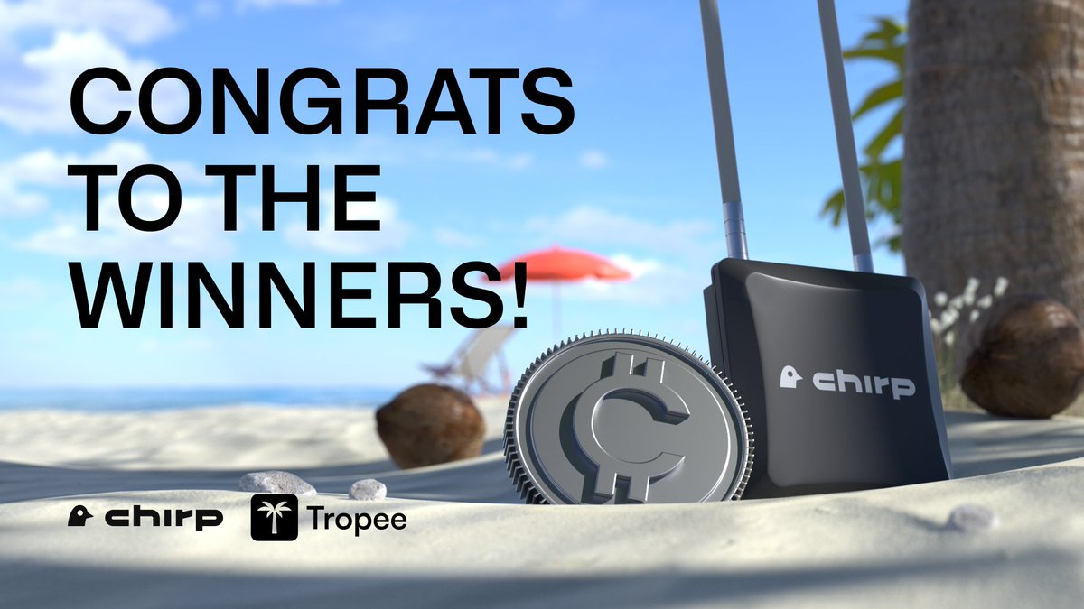 Congratulations to the winners of <a href="/ChirpDeWi/">Chirp</a> #Contest on @Tropeehq!
Check your email for a notification from Tropee to see if you're among the lucky ones. Ensure you provide your #Sui wallet in the form within the email to claim your #rewards.

Three lucky winners of the