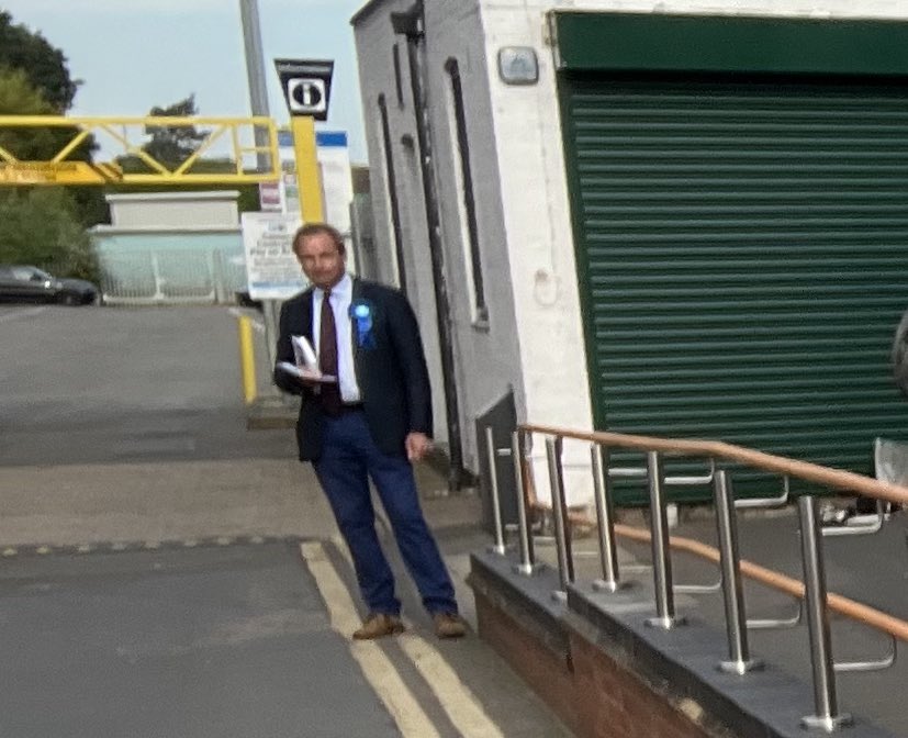 Great to see Spelthorne’s Conservative Parliamentary candidate this morning. Having had a busy few hours chatting to commuters in Ashford he popped into a local cafe for a breakfast of champions!