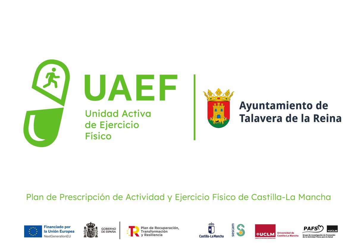 Grupo PAFS (@grupopafs) on Twitter photo Bienvenidos a la Unidad Activa de Ejercicio de #TalaveradelaReina
Estamos disponibles en:
📌Polideportivo José Ángel Jesús Encina. Paseo Padre Juan de Mariana. s/n.
🗓️Visitanos de Lunes a Jueves de 15 a 21 h
Contacta 📩: uaeftalaveradelareina@gmail.com
#UAEFCLM #TeEsperamos Bienvenidos a la Unidad Activa de Ejercicio de #TalaveradelaReina
Estamos disponibles en:
📌Polideportivo José Ángel Jesús Encina. Paseo Padre Juan de Mariana. s/n.
🗓️Visitanos de Lunes a Jueves de 15 a 21 h
Contacta 📩: uaeftalaveradelareina@gmail.com
#UAEFCLM #TeEsperamos