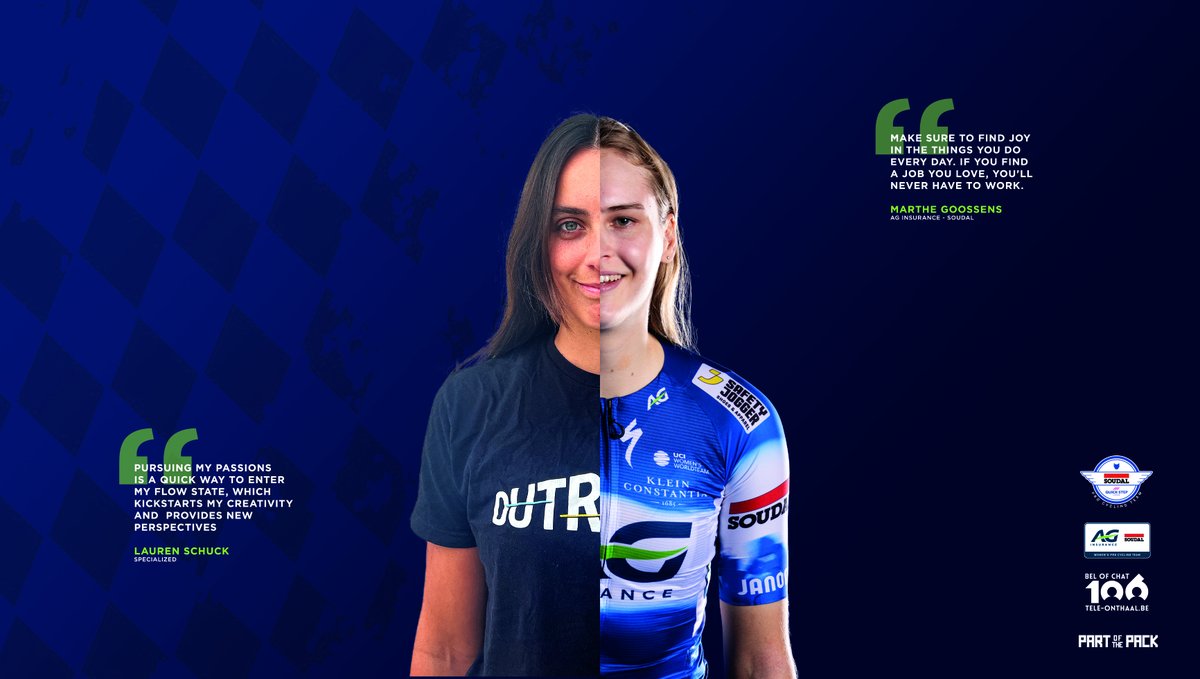 soudalquickstep's tweet image. We are delighted to announce that both our men’s and women’s team have again joined forces with @teleonthaal for the second part of our #PartOfThePack mental health awareness campaign.

Read more about it, here: soudal-quickstepteam.com/en/news/6599/s…