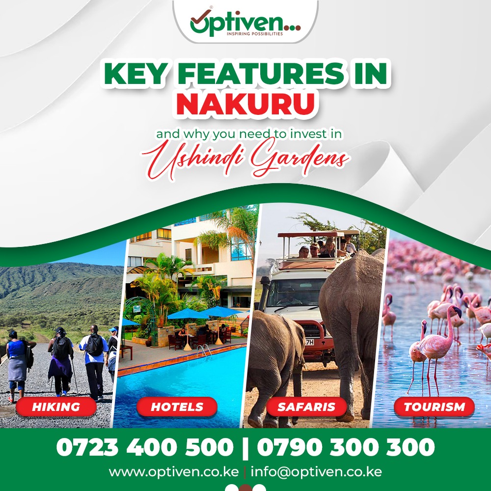 OptivenLimited's tweet photo. 𝐔𝐬𝐡𝐢𝐧𝐝𝐢 𝐆𝐚𝐫𝐝𝐞𝐧𝐬 𝐢𝐬 𝐓𝐡𝐞 𝐏𝐞𝐫𝐟𝐞𝐜𝐭 𝐈𝐧𝐯𝐞𝐬𝐭𝐦𝐞𝐧𝐭 𝐂𝐡𝐨𝐢𝐜𝐞!

Invest smartly with Ushindi Gardens – where quality living meets exceptional value. 

Nestled in the vibrant heart of Nakuru City. This prime location offers seamless access to top attractions, a favorable climate, and a rich cultural diversity that enhances the living experience.

To invest in this prime location, Call 0723 400 500 or 0790 300 300.

https://t.co/tNWqC8HgE8

#OptivenCares