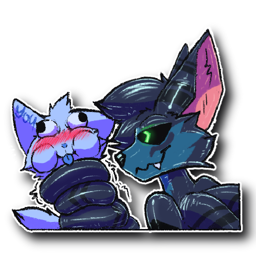 SiraWox's tweet photo. running another experiment with Twitter's algorithm:

sticker Raffle! 

all you have to do is :

🐾follow🐾
♻️retweet♻️
💜like💜

Picking the winner in two hours, dont take too long! :3🦑 https://t.co/DDRybn3ev4