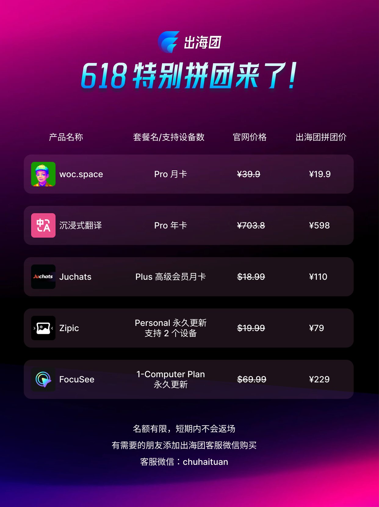 出海团 618