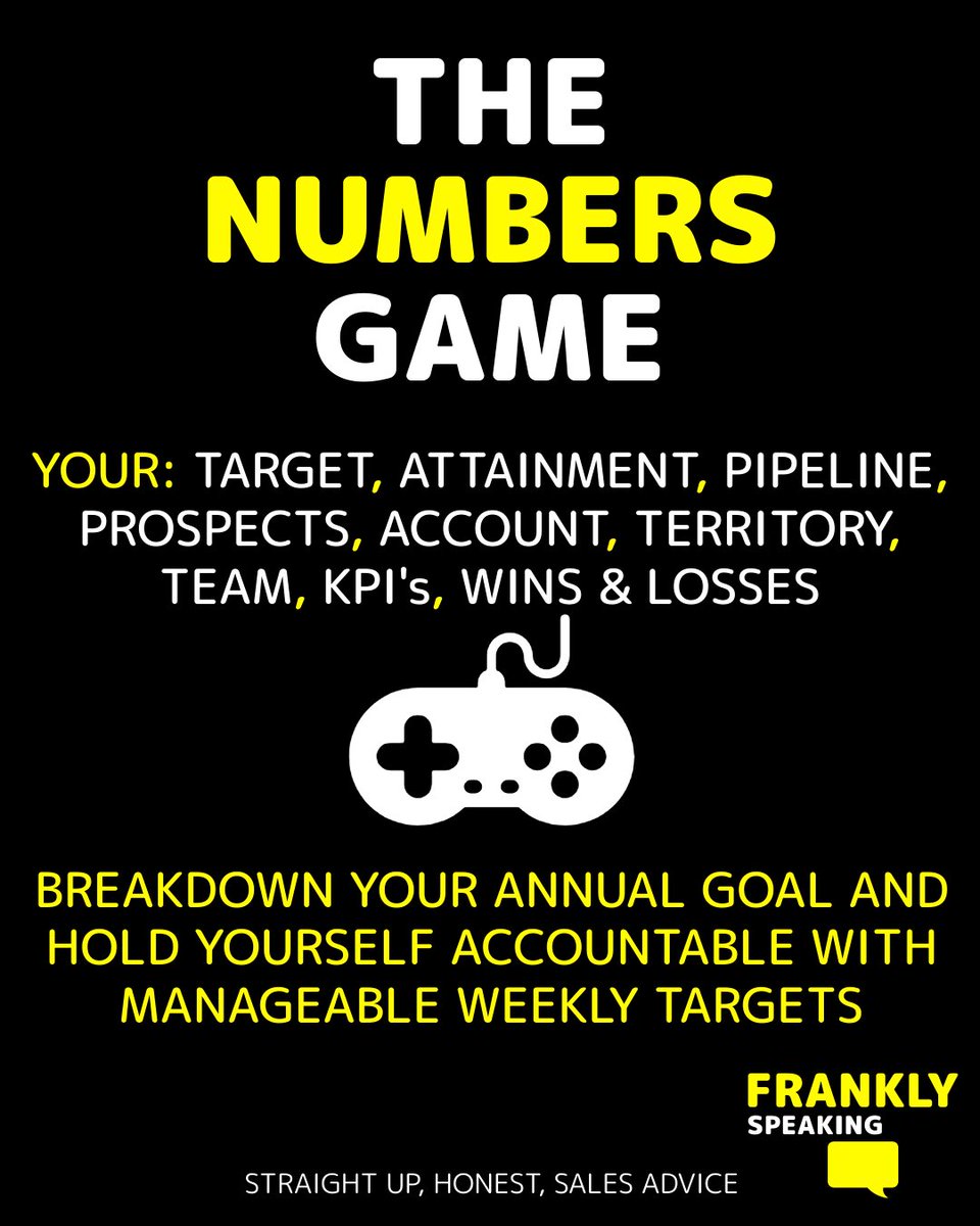 FChevannes's tweet image. Control what you can control. Ensure you focus your time and effort on what is going to move the needle!
#skillstolearn #salestips #coaching #techsales #confidence  #thenumbers #breakitdown #trusttheprocess #movetheneedle