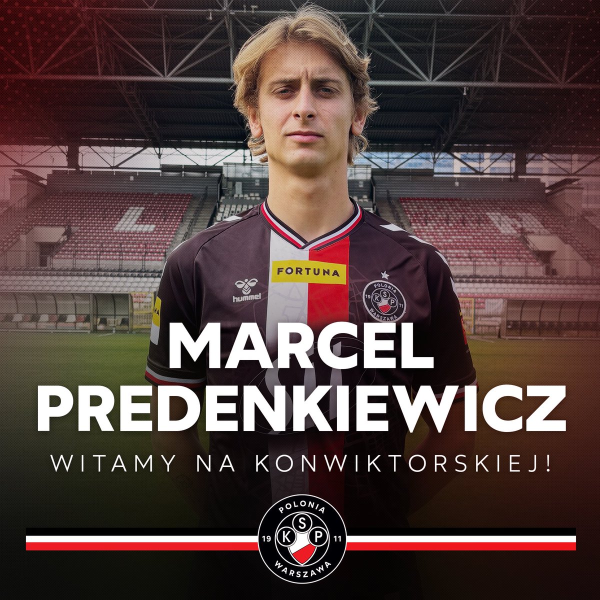 Polonia1911's tweet photo. Pierwszy letni transfer stał się faktem! 🤩

🆕 Nowym zawodnikiem Dumy Stolicy został Marcel Predenkiewicz, który dołączył do naszego zespołu na zasadzie rocznego wypożyczenia z Arki Gdynia.

Szczegóły ➡️ https://t.co/mKoJho2ihM

Marcel, życzymy powodzenia! ✊ https://t.co/U6ZgR3Bj59