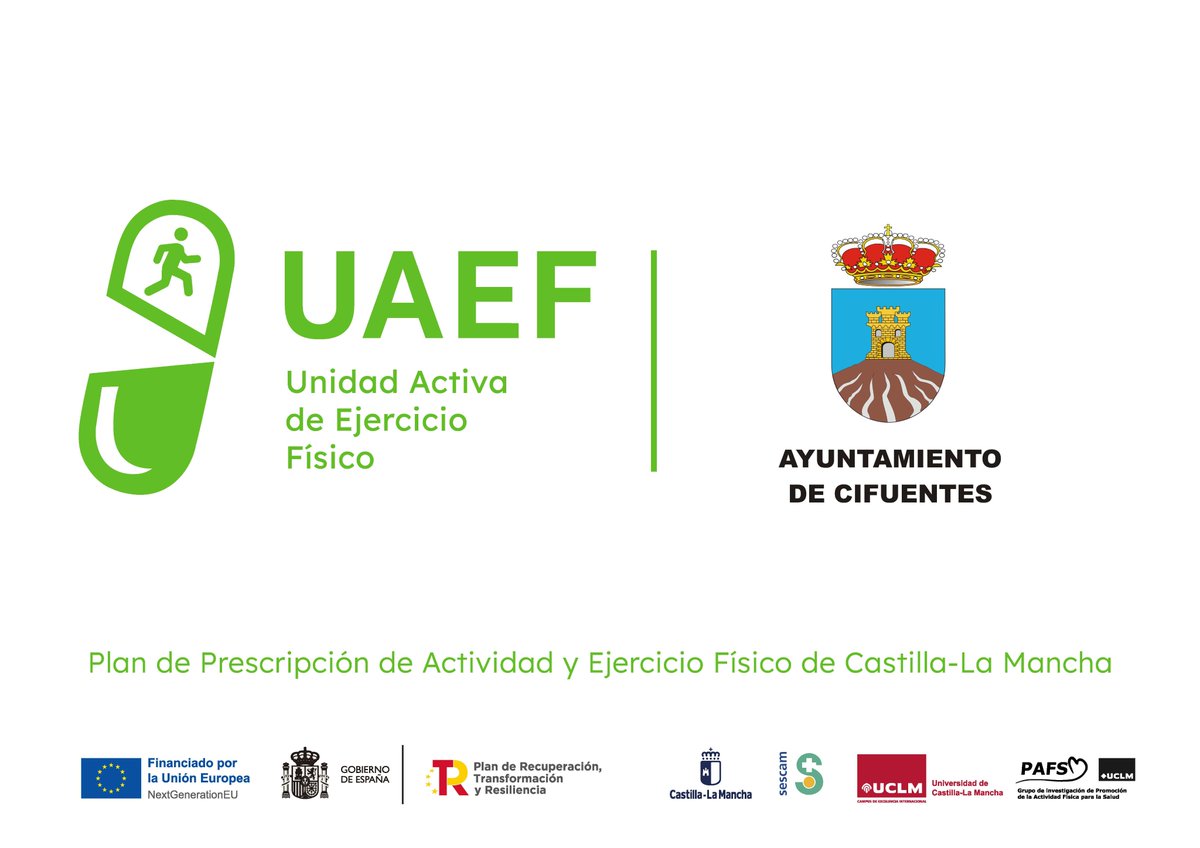Grupo PAFS (@grupopafs) on Twitter photo Bienvenidos a la Unidad Activa de Ejercicio de #Cifuentes
Estamos disponibles en:
📌Pabellón Polideportivo Municipal de Cifuentes. Avenida Buenos Aires. Cifuentes.
🗓️Visítanos los Miércoles y Viernes de 9 a 15h.
Contacto 📩: uaefsiguenza@gmail.com
#UAEFCLM #TeEsperamos Bienvenidos a la Unidad Activa de Ejercicio de #Cifuentes
Estamos disponibles en:
📌Pabellón Polideportivo Municipal de Cifuentes. Avenida Buenos Aires. Cifuentes.
🗓️Visítanos los Miércoles y Viernes de 9 a 15h.
Contacto 📩: uaefsiguenza@gmail.com
#UAEFCLM #TeEsperamos