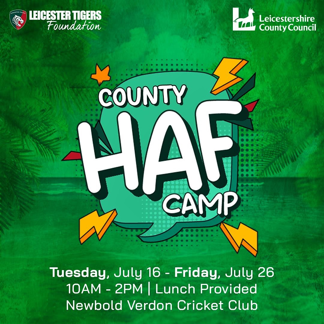 𝐂𝐨𝐮𝐧𝐭𝐲 𝐇𝐀𝐅 𝐈𝐬 𝐇𝐞𝐫𝐞!

With our Summer HAF now FULLY BOOKED here at Mattioli Woods Welford Road, we are now running a County HAF at Newbold Verdon Cricket Club FREE to children ages 4-11! 

Click the link below to sign up today!
forms.gle/WTWxz9i9i4J8W3…