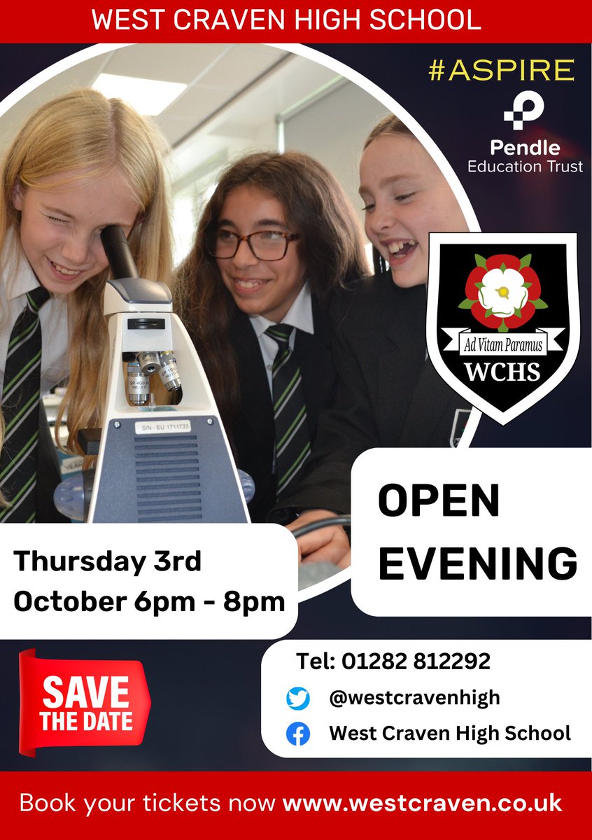 FAO families with children currently in Year 5

If your child is moving to Year 6 in September 2024, you can register your interest for our Open Event by here - 

eventbrite.co.uk/e/909754549347

This year's event will be held on Thursday 3rd October, 6-8pm.