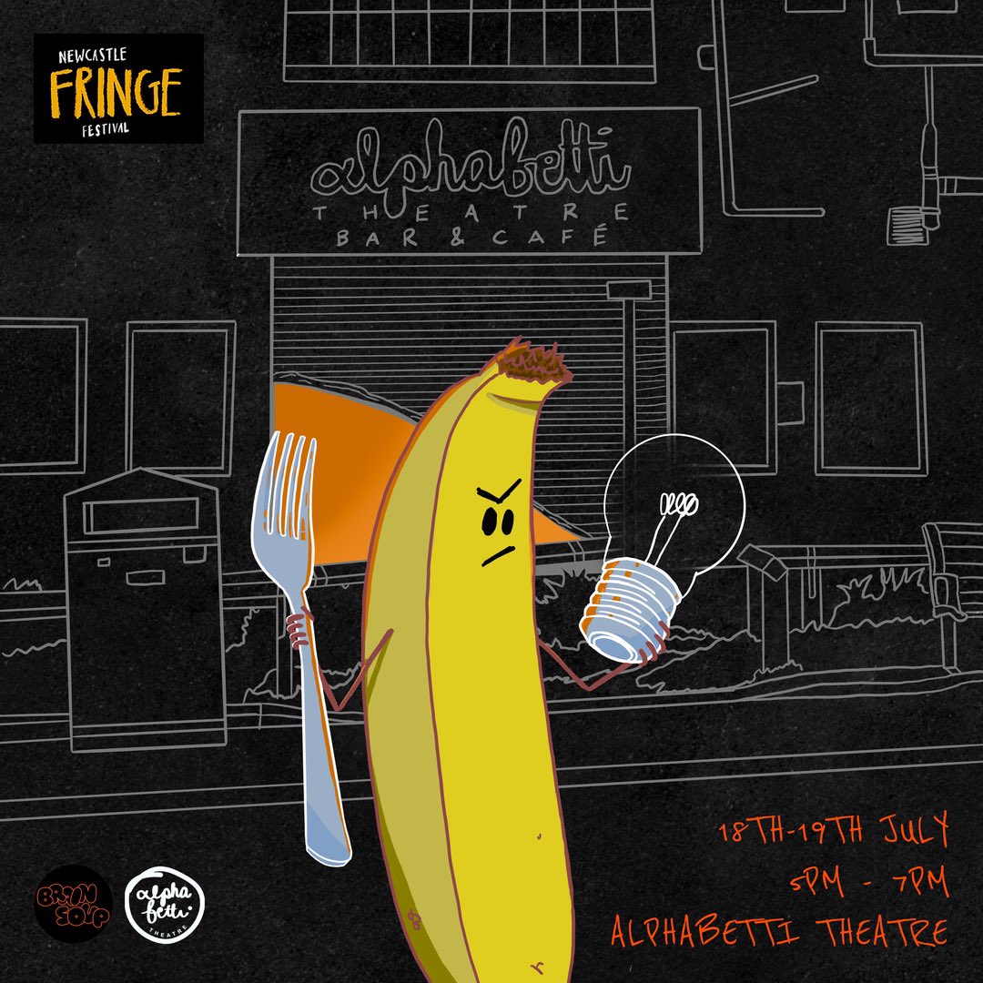 WE’RE BACK! 🤩 Thresholds <a href="/Alphabetti/">Alphabetti Theatre</a> as part of <a href="/FringeNewcastle/">Newcastle Fringe Festival</a> 18th &amp; 19th July! Get your tickets now! 🔥 newcastlefringe.co.uk/whatson 
💡🍴🍌