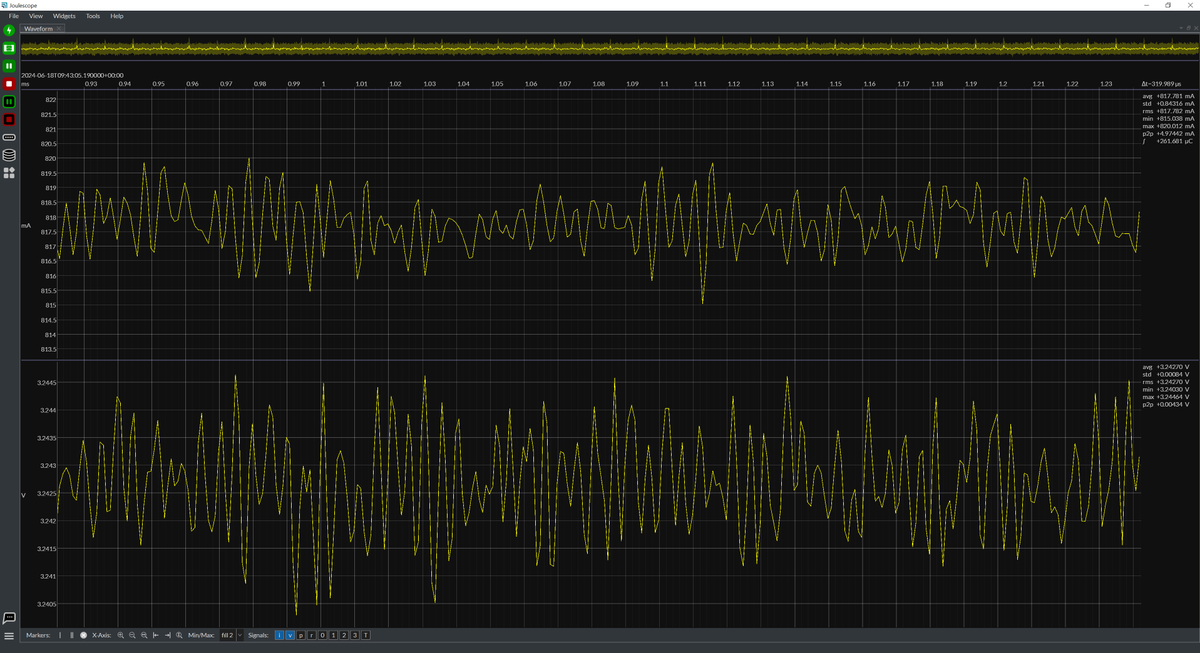 I do like the <a href="/joulescope/">Joulescope</a> its logging features were very useful last night while debugging a FPGA integration.
