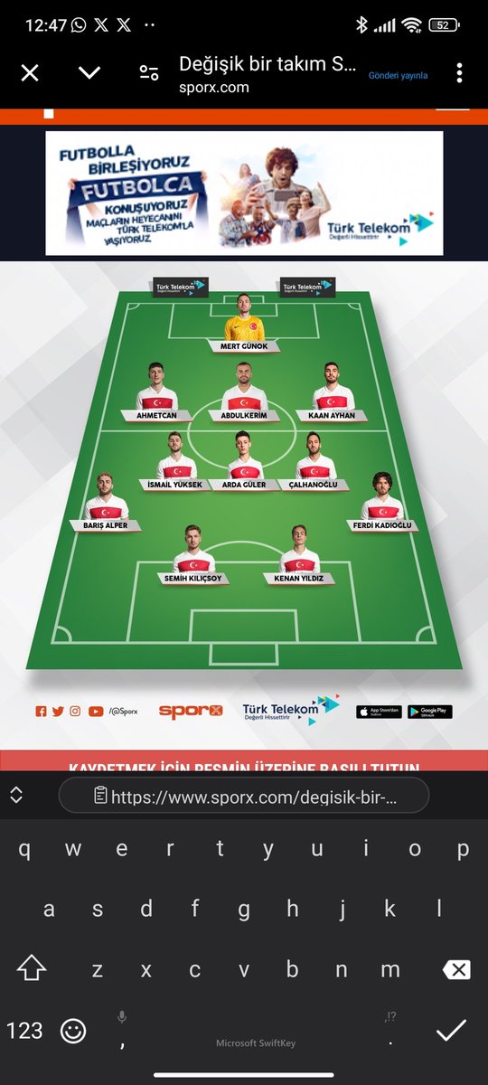 32Spor's tweet photo. @sporx Değişik bir dizilim tercih ettim https://t.co/p6uJ2vhiQe