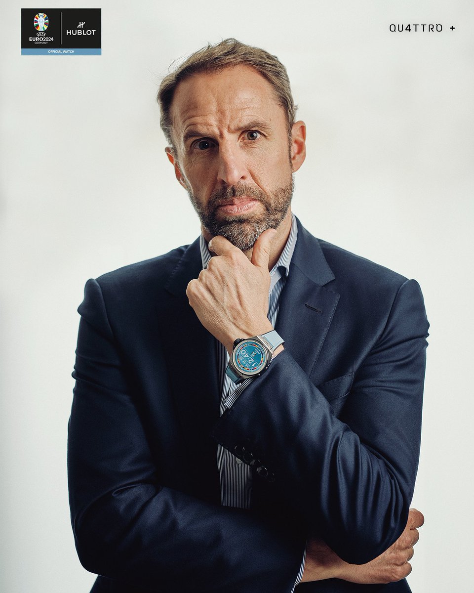 quattrosg's tweet photo. Great to be working with @Hublot to capture the England manager Gareth Southgate wearing the Big Bang E Gen3 ahead of Euro 2024. https://t.co/vgwF6LaBWx
