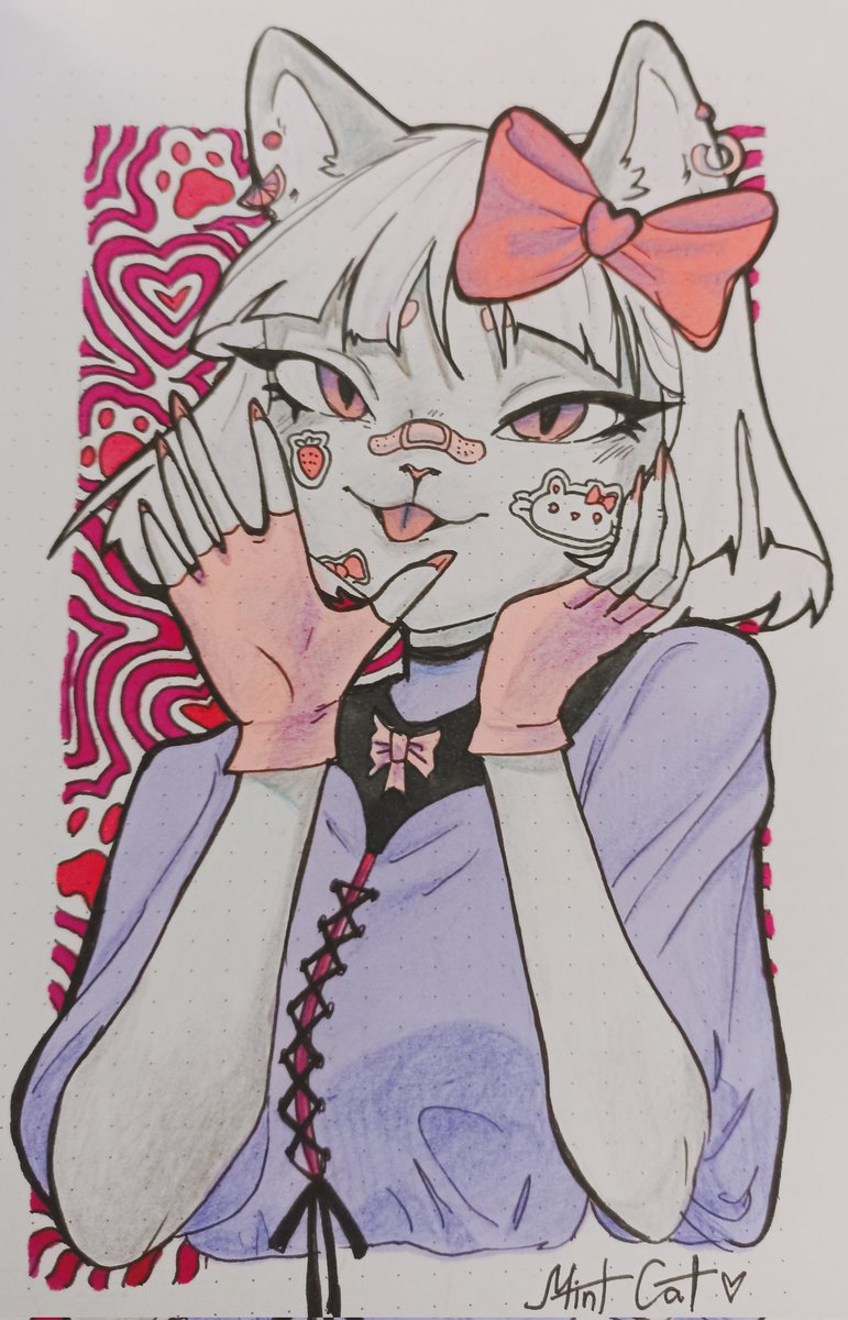 Mint__Cat__'s tweet photo. It's Hello Kitty, but better 💅
.
.
.
#hellokitty #art #fanart #furry #cat #mintcat #color #artist https://t.co/gp2zbgZJ6e