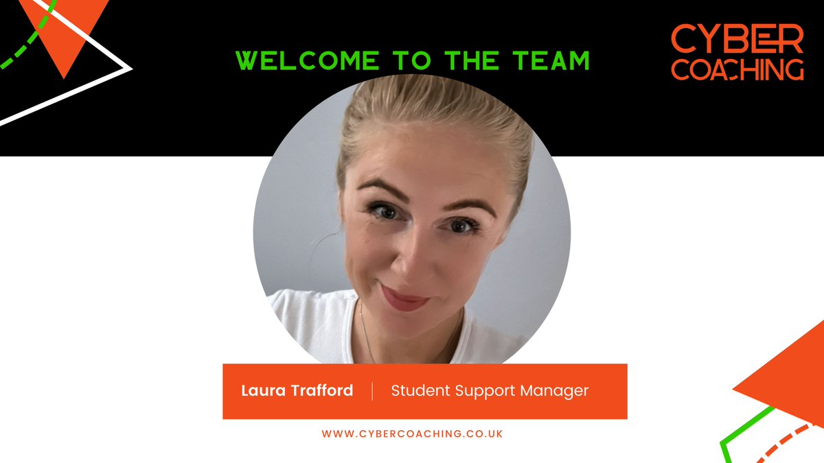 CoachingCyber's tweet photo. 🎉 Exciting News! 🎉

We're thrilled to welcome Laura Trafford to our team as the new Student Support Manager!
We can't wait to see the positive impact she'll have on our community.
Join us in giving Laura a warm welcome!

#Welcome #NewTeamMember #StudentSupport #TeamGrowth https://t.co/8qLeLfYz4W