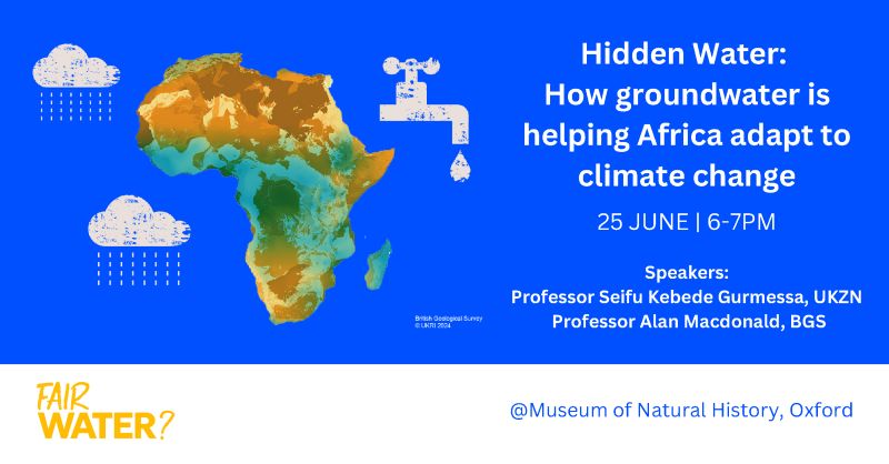 oxfordwater's tweet photo. Come and explore how #groundwater is helping Africa to adapt to #climatechange with Professor Seifu Kebede @Sefwater and Professor Alan MacDonald on the 25th of June at the Museum of Natural History @morethanadodo.

📝Register here: https://t.co/0fGOAGd77y https://t.co/OMZJAEfioX