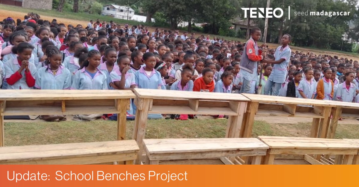 SEED Madagascar’s bench-making project is in full swing! Since moving into a larger constructions space, the production has boosted. Teneo has financially contributed to this incredible project. So far, 220 desk-benches have been delivered in two schools in Madagascar.