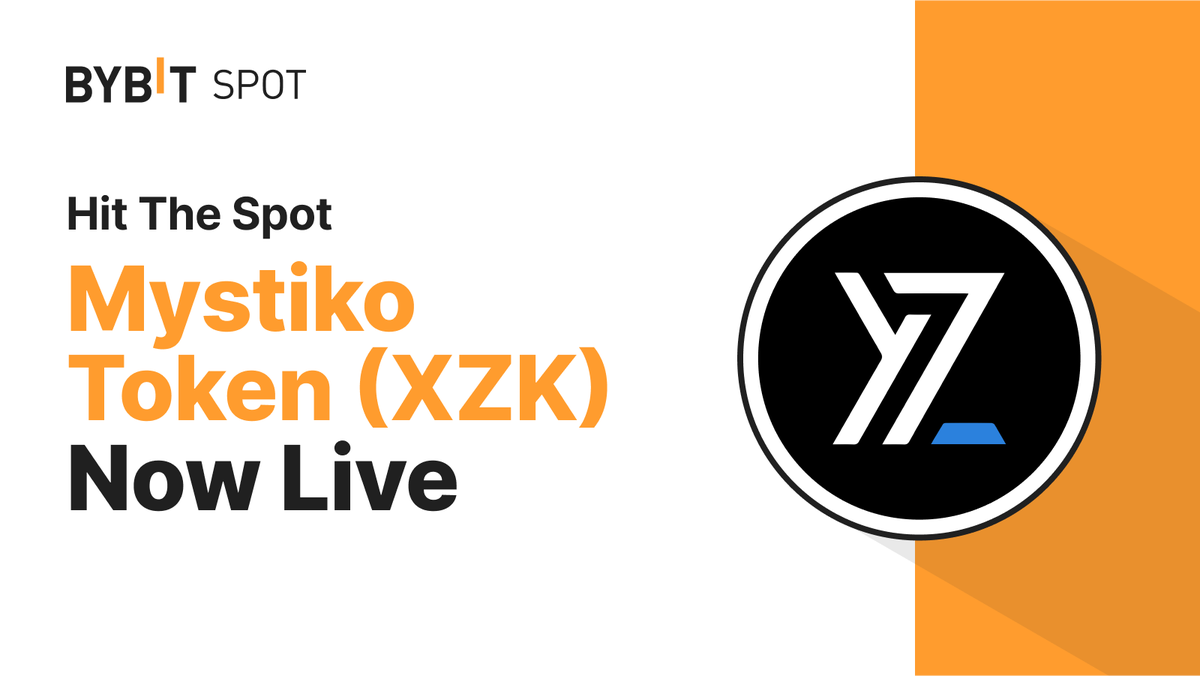 📣 $XZK is Officially listed on #BybitSpot with Spot Grid Bots function available! @MystikoNetwork

Stand a chance to grab a share of the  4,000,000 XZK Prize Pool

🌐 Learn More: i.bybit.com/Xabaksd
📈 Trade Now: i.bybit.com/y5Uabjf

#TheCryptoArk #BybitListing