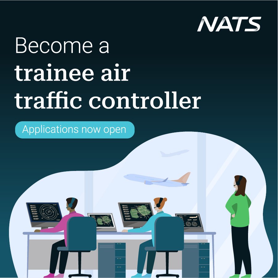 🚨 Trainee Controller Applications are now open! 🚨

Being an Air Traffic Controller is a career like no other - and we're looking for people from all walks of life to come and train with us ✈️

Find out more and apply online today: bit.ly/4b9ApMF